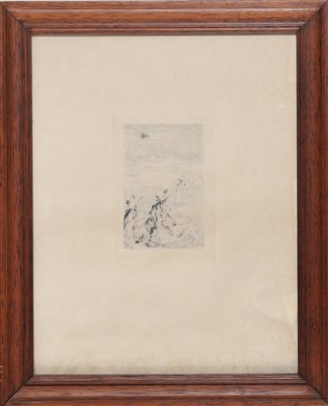 RENOIR PIERRE AUGUSTE (1841 - 1919) Sur la plage. 1890. Incisione. Cm 25,00 x...