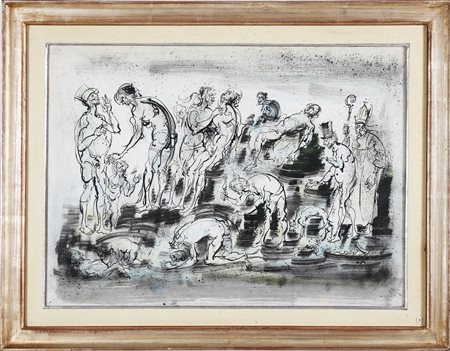 DI PRATA OSCAR (1910 - 2006) Senza titolo. China su carta. Cm 66,00 x 49,00....