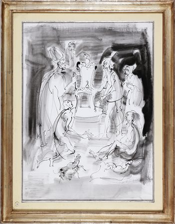 DI PRATA OSCAR (1910 - 2006) Vuoto di potere. China su carta. Cm 66,00 x...