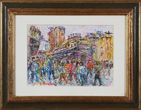 BORGIANNI GUIDO (1915 - 2011) Senza titolo. Pastello su cartone. Cm 30,00 x...