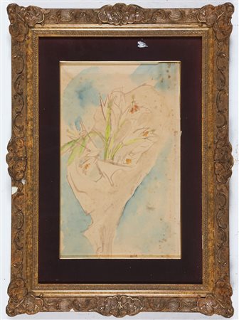 DE PISIS FILIPPO (1896 - 1956) Senza titolo. Acquarello su carta. Cm 25,00 x...