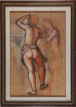 FUNI ACHILLE (1890 - 1972) Senza titolo. . 1935. Tecnica mista su carta. Cm...