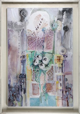 STRAZZABOSCO TONI (1933 - 1983) Senza titolo. Olio su tela . Cm 80,00 x...