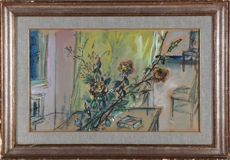 MARTINI BRUNO (1911 - 1979) Senza titolo. . Tecnica mista su cartoncino. Cm...