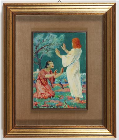 MUSITELLI GIULIO VITO (1901 - 1990) Senza titolo. 1986. Olio su tavola. Cm...