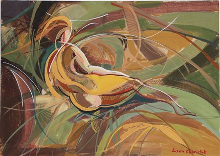 CHWISTEK LEON (1884 - 1944) Senza titolo. Tecnica mista su carta. Cm 40,00 x...