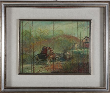 DECALAGE (n. 1953) Suggestione. . 1978. Olio su compensato. Cm 40,00 x 30,00....