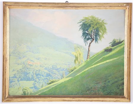 DIDONE GIUSEPPE (1903 - 1965) Somana. 1944. Olio su tela . Cm 101,00 x 76,00....