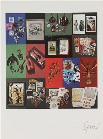 SPOERRI DANIEL (n. 1930) Senza titolo. . Fotolitografia. Cm 21,00 x 28,00....