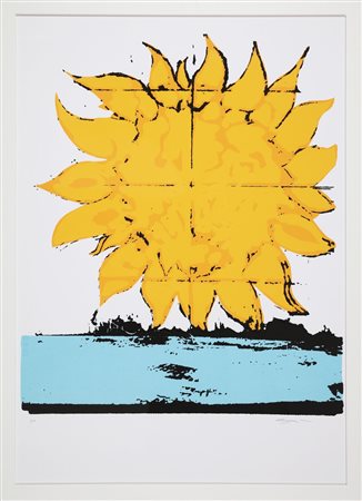 SCHIFANO MARIO (1934 - 1998) O Sole mio. Litografia. Cm 70,00 x 100,00....