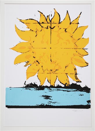 SCHIFANO MARIO (1934 - 1998) O Sole mio. Litografia. Cm 70,00 x 100,00....