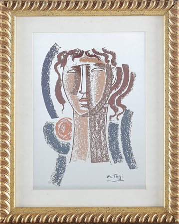 TOZZI MARIO (1895 - 1979) Senza titolo. Serigrafia su lamina. Cm 20,00 x...