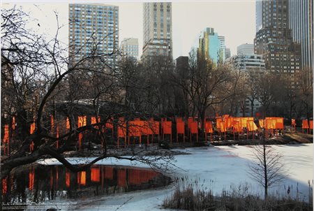 CHRISTO (n. 1935) The Gate. Central park, New York. Offset. Cm 74,00 x 51,00....