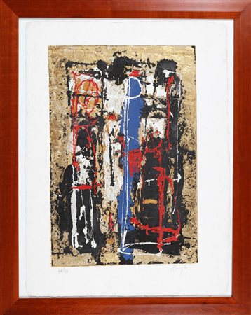 BORGHI ALFONSO (n. 1944) Senza titolo. Litografia. Cm 50,00 x 70,00. 46/60....