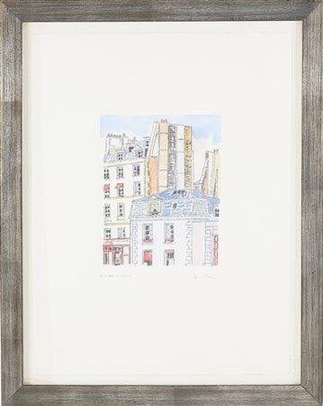 TAMBURI ORFEO (1910 - 1994) Senza titolo. Acquaforte ritoccata a mano. Cm...