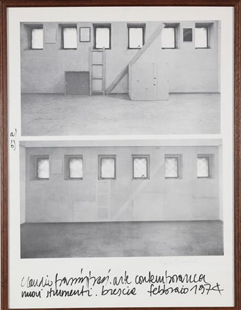 PARMIGGIANI CLAUDIO (n. 1943) Senza titolo. Tecnica mista su carta. Cm 50,00...