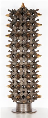 ARDOVINO ROBERTO (n. 1952) Senza titolo. Scultura in bronzo e luminosa. Cm...