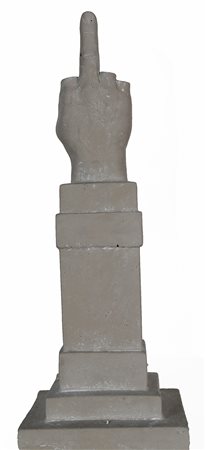 CATTELAN MAURIZIO (n. 1960) L.O.V.E. Cemento. Cm 18,00 x 40,00 x 18,00....