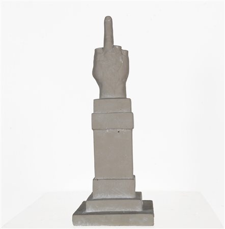 CATTELAN MAURIZIO (n. 1960) L.O.V.E. Cemento. Cm 18,00 x 40,00 x 18,00....