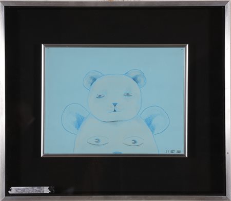 ROYAL SCHOOL Orsetto. 2001. Tecnica mista su carta. Cm 28,00 x 22,00. Anni in...