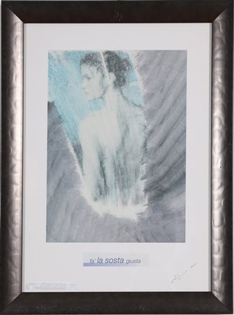 MALIPIERO (n. 1934) Fa la sosta giusta. 2000. Collage su carta. Cm 35,00 x...