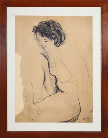 ROMA GINA (1914 - 2005) Studio di nudo femminile. . 1955. carboncino,. Cm...