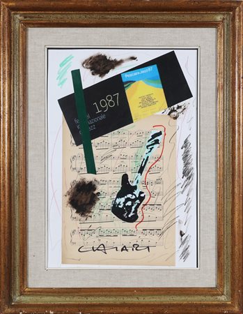 CHIARI GIUSEPPE (1926 - 2007) Pescara Jazz 1987. Tecnica mista collage su...