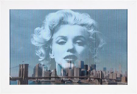 MALIPIERO (n. 1934) Osmosi - Marilyn e il ponte di Brooklyn. 2013. Tecnica...