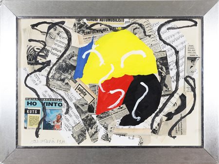 CARMASSI ARTURO (n. 1925) Senza titolo. 1981. Tecnica mista e collage su...