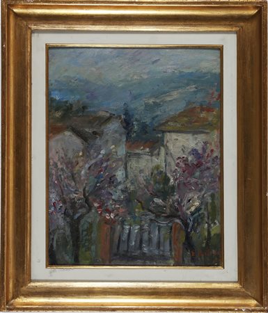 PASTORIO EZIO (n. 1911) Senza titolo. olio su cartoncino telato. Cm 35,00 x...