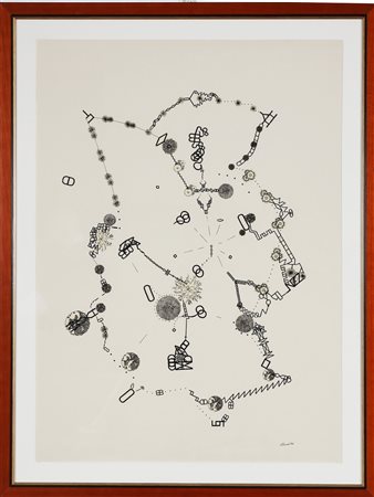 ROMBI BRUNO (n. 1931) Senza titolo. 1972. Tecnica mista su carta. Cm 48,00 x...