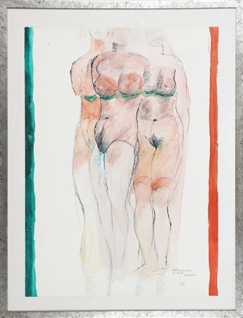 CASSINARI BRUNO (1912 - 1992) Senza titolo. 1971. Tecnica mista su carta. Cm...