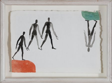 BARNI ROBERTO (n. 1939) Movimenti. 1999. Tecnica mista su carta. Cm 31,00 x...