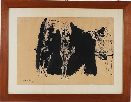 MATTIOLI CARLO (1911 - 1994) Senza titolo. 1962. China su carta. Cm 50,00 x...