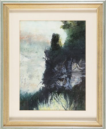 CAZZANIGA GIANCARLO (n. 1930) Senza titolo. Acquarello su carta. Cm 35,00 x...