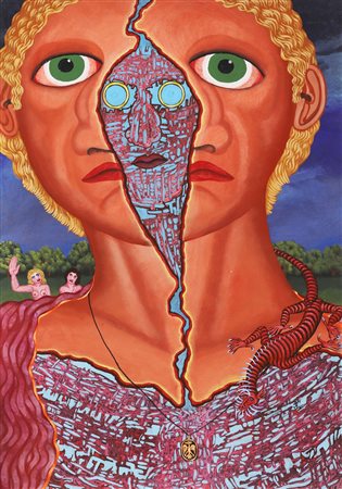 ZEPPEL SPERL ROBERT (1944 - 2005) Alien 1653. 1979. Tecnica mista su cartone....