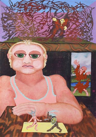 ZEPPEL SPERL ROBERT (1944 - 2005) Teatrino 1651. 1979. Tecnica mista su...