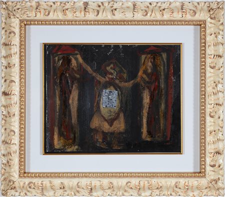 CECCOBELLI BRUNO (n. 1952) Senza titolo. 1988. Olio e tecnica mista su...