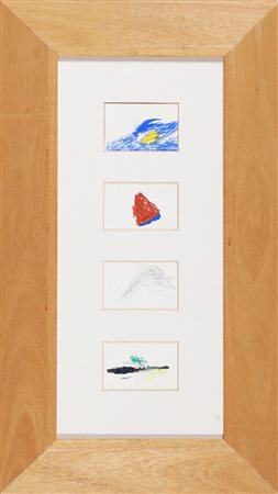 DE MARIA NICOLA (n. 1954) Senza titolo. 1977. Tecnica mista su carta. Cm...