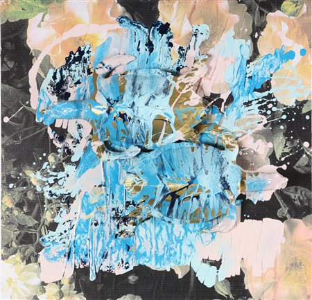 RIZZETTI CARLO (n. 1969) Tartarughe. 2001. tecnica mista collage su tavola....