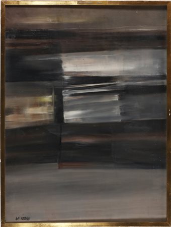 PARDI GIANFRANCO (n. 1933) Senza titolo. 1959. Olio su tela. Cm 60,00 x...