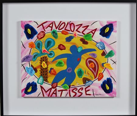 DONZELLI BRUNO (n. 1941) Tavolozza Matisse. Tecnica mista su tela. Cm 50,00 x...