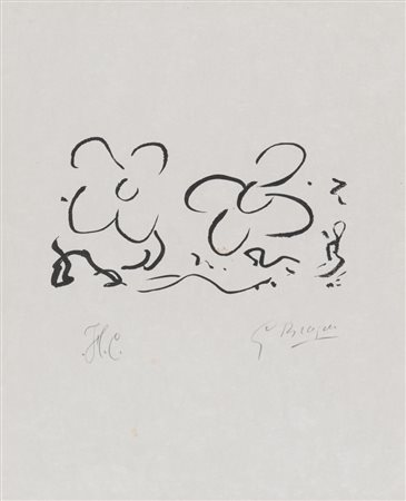 GEORGE BRAQUE (Argenteuil 1882 - Parigi 1963) Fiori, 1960-62 Incisione su...