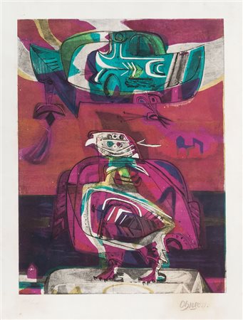 ALEJANDRO OBREGON (Barcelona 1920 - Cartagena 1992) Les palombes, 1956...