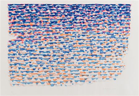 PIERO DORAZIO (Roma 1927 - Perugia 2005) Mare, 1975 Litografia a colori, ex....
