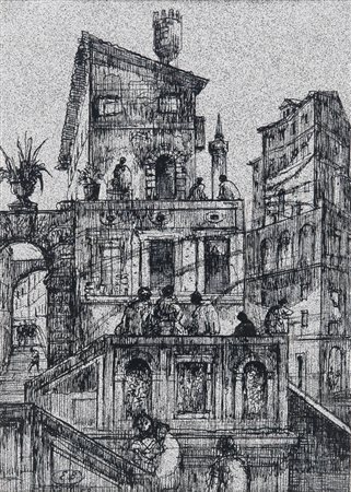 EUGENE GUSTAVOVITCH BERMAN (San Pietroburgo 1899 - Roma1972) Paesaggio, 1958...