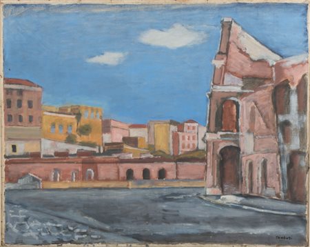 ORFEO TAMBURI (Jesi 1906 - Parigi 1994) Scorcio del Colosseo Olio su tela,...