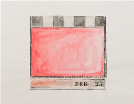 TANO FESTA (Roma 1938 - 1988) Feb. 25, 1962 Tecnica mista su carta, cm. 70 x...