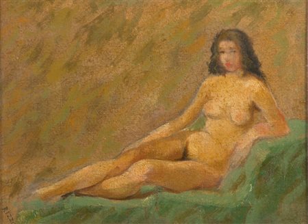 PIPPO RIZZO (Corleone 1897 - Palermo 1961) Nudino disteso, 1950 Olio su...