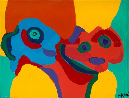 KAREL APPEL (Amsterdam 1921 - Zurigo 2006) Senza titolo, 1972 Acrilico su...